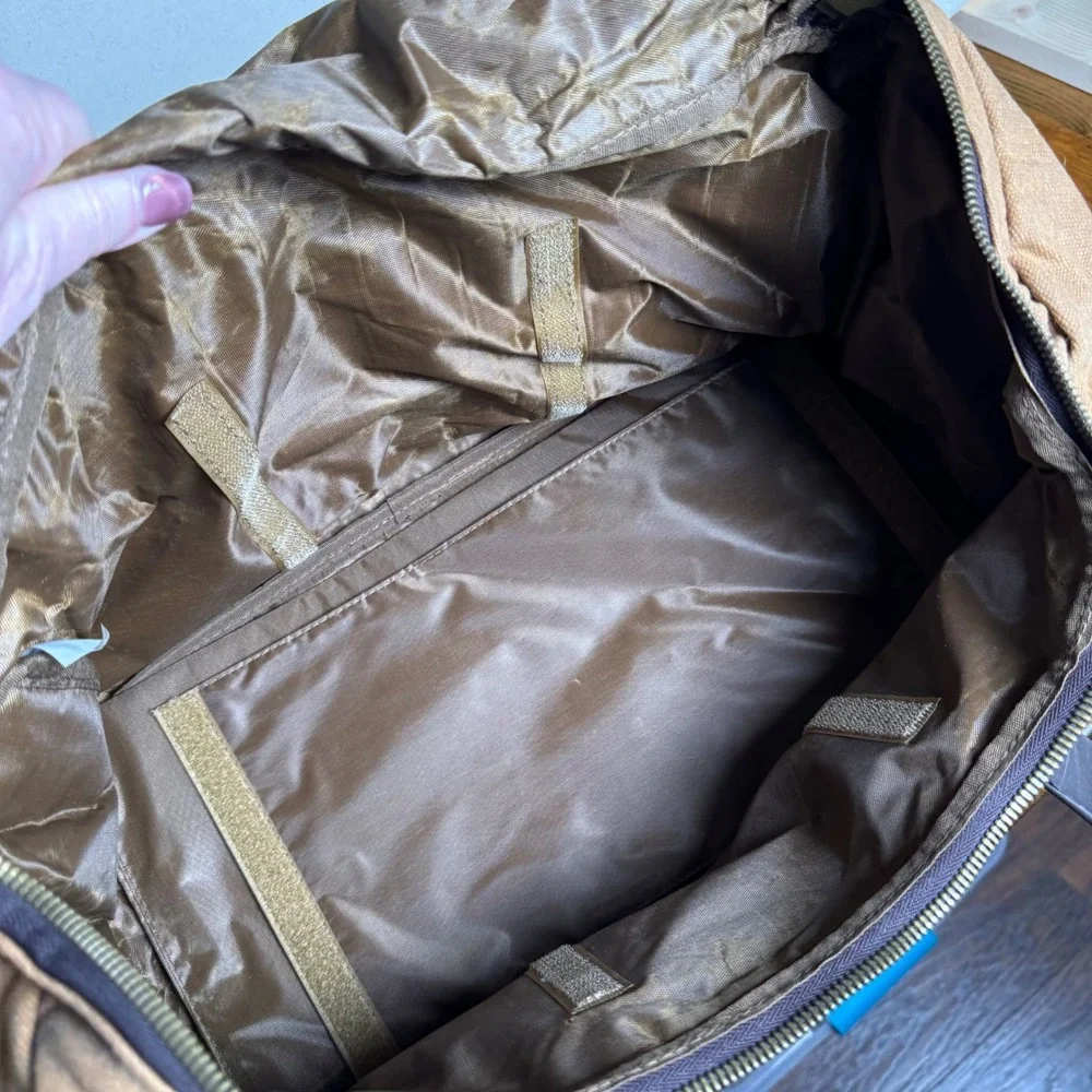 NWT NRA Vintage Wax Canvas Duffle Range Bag Tan Brown (No Carry Strap) 16x9x7